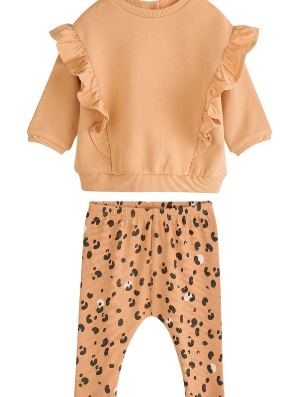 Next Next Komplet  smeđa / narančasta / bijela