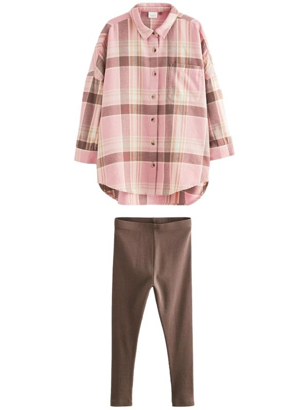 Next Next Komplet  smeđa / roza