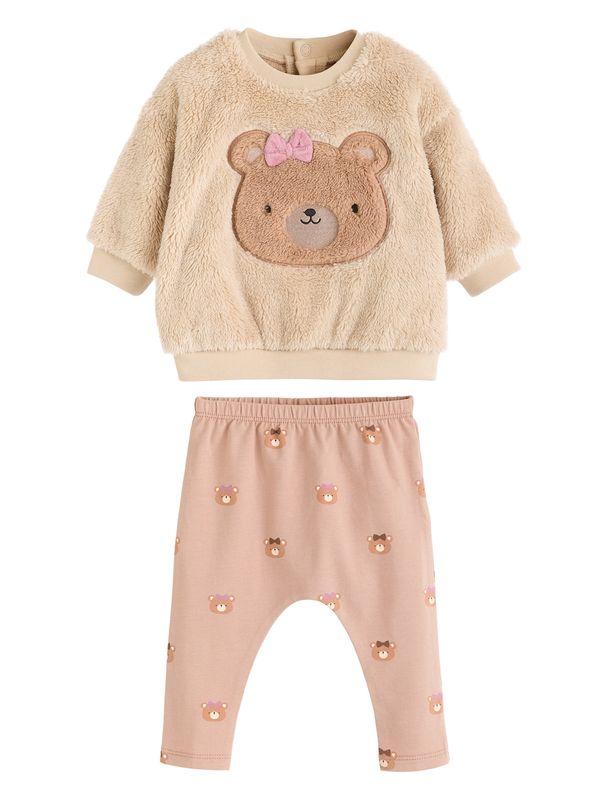 Next Next Komplet  smeđa / roza