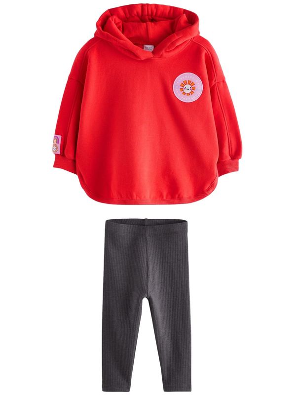 Next Next Komplet  svijetloroza / crvena / crna