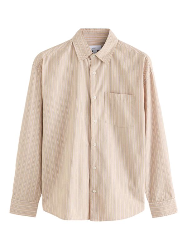 Next Next Košulja  bež / morsko plava / bijela