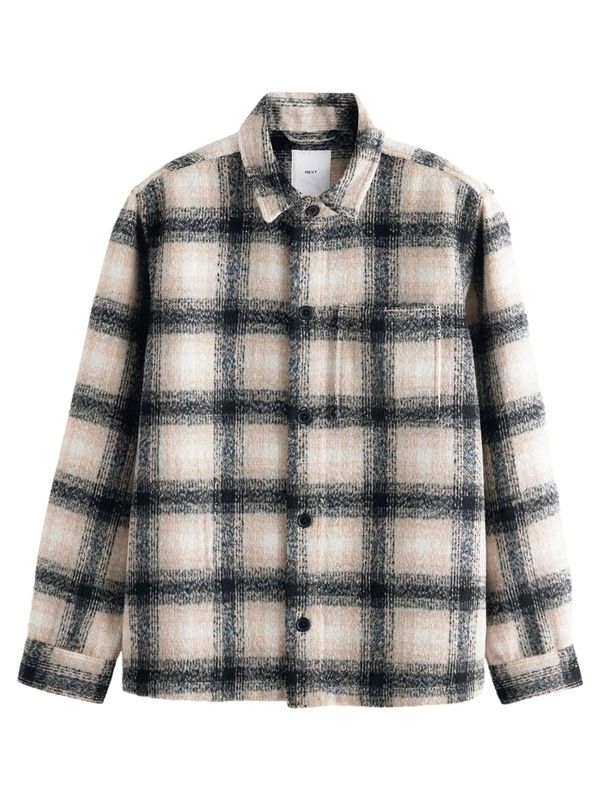 Next Next Košulja  ecru/prljavo bijela / crna