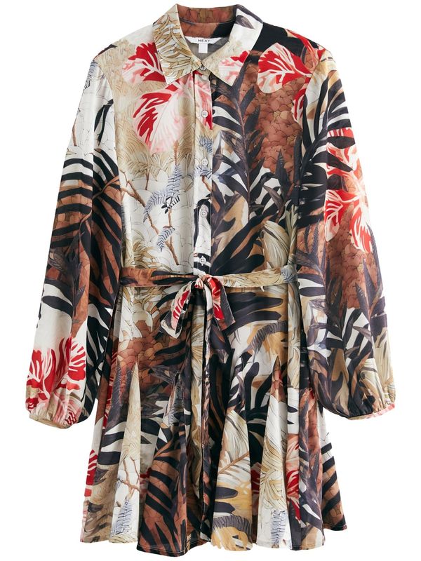 Next Next Košulja haljina  bež / smeđa / crvena / crna