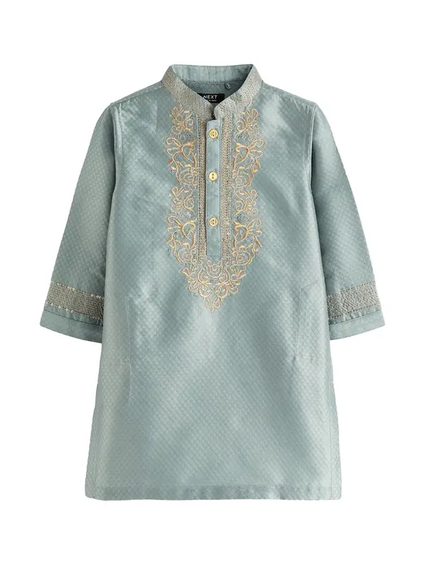 Next Next Košulja 'Kurta'  tirkiz / zlatna