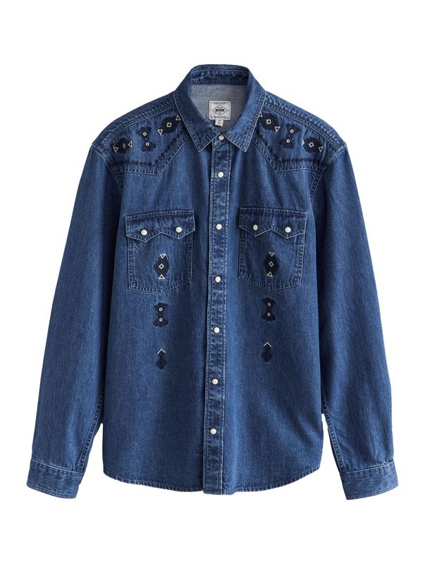 Next Next Košulja  mornarsko plava / plavi traper / prljavo bijela