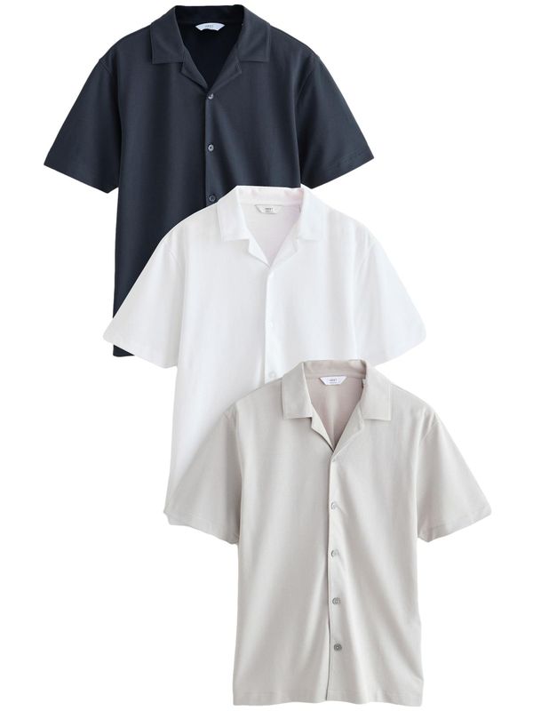 Next Next Košulja  mornarsko plava / svijetlosiva / bijela