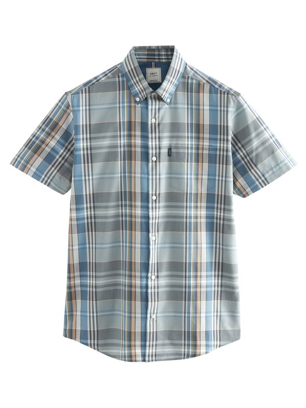 Next Next Košulja 'Oxford'  plava / siva / zelena / narančasta