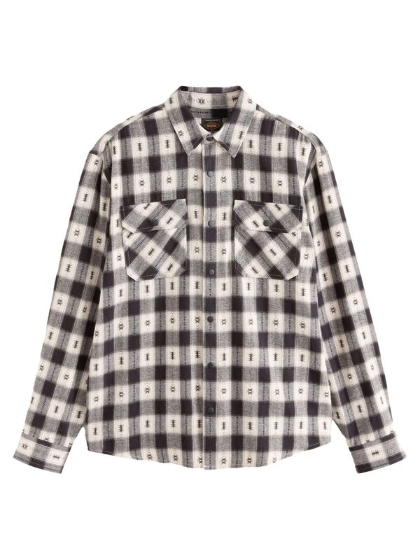 Next Next Košulja  siva / tamo siva / crna / bijela