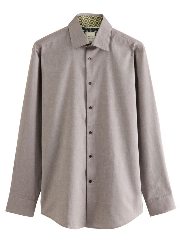 Next Next Košulja  smeđa / prljavo bijela