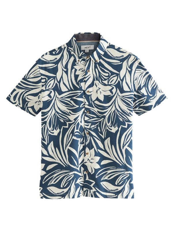 Next Next Košulja  svijetlobež / morsko plava