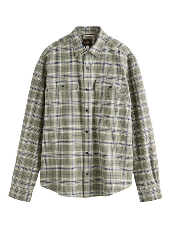 Next Next Košulja  tamno plava / maslinasta / bijela