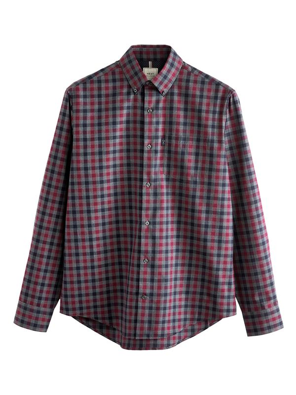 Next Next Košulja  tamo siva / siva melange / crvena