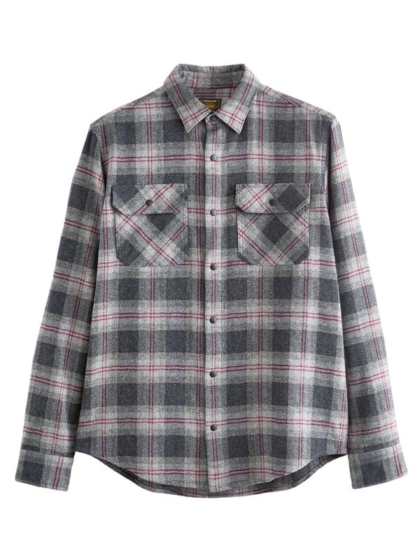 Next Next Košulja  tamo siva / siva melange / rubin crvena