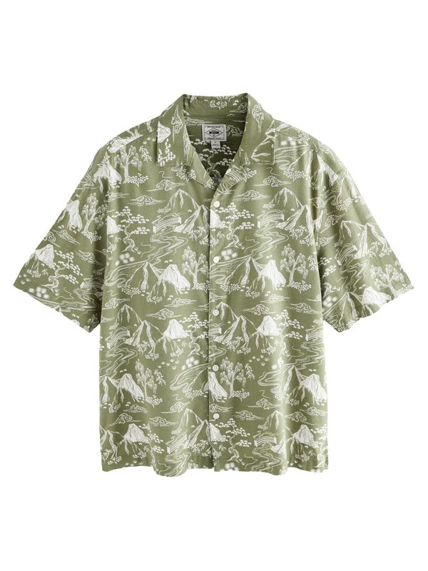 Next Next Košulja  zelena / prljavo bijela