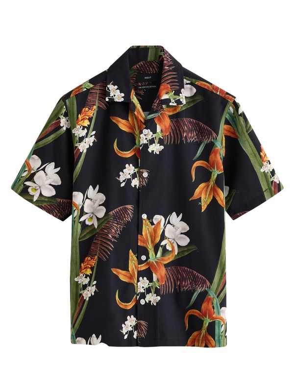 Next Next Košulja  zelena / tamno narančasta / crna / prljavo bijela