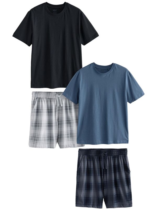 Next Next Kratka pidžama  mornarsko plava / opal / svijetlosiva / crna