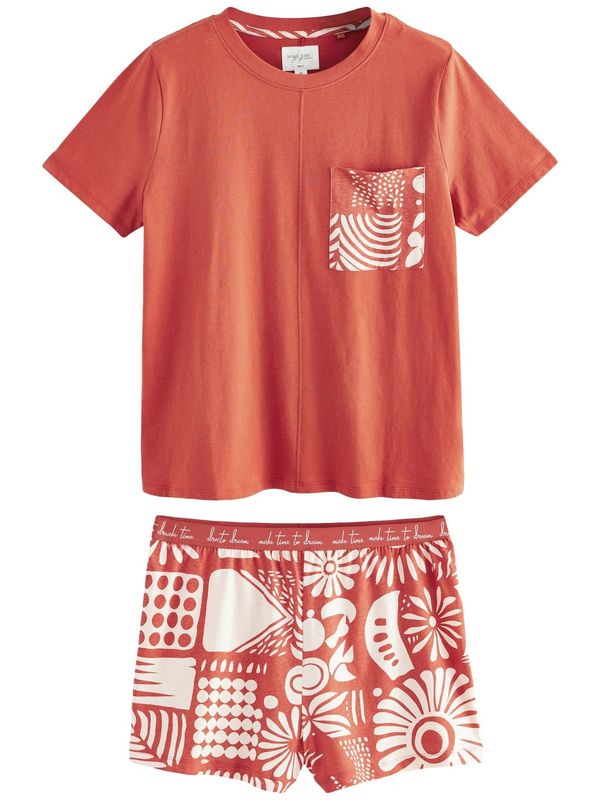 Next Next Kratke hlače za spavanje  konjak / bijela