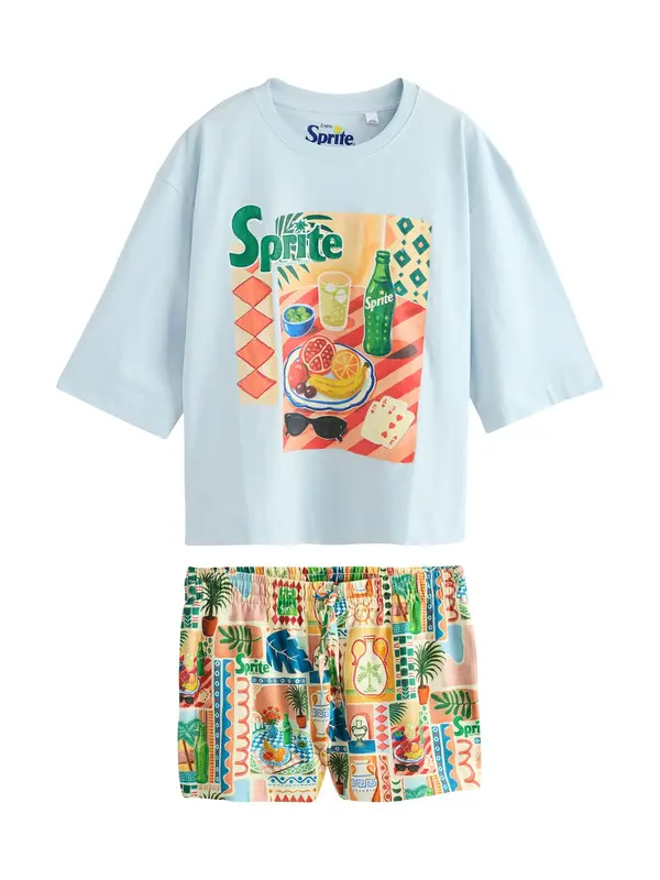 Next Next Kratke hlače za spavanje  pastelno plava / žuta / zelena / narančasta