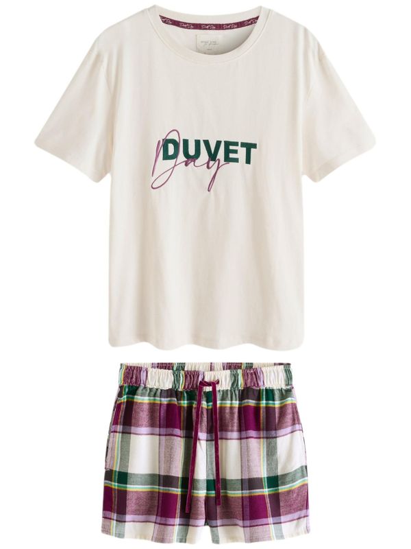 Next Next Kratke hlače za spavanje  žuta / zelena / ciklama / prljavo bijela