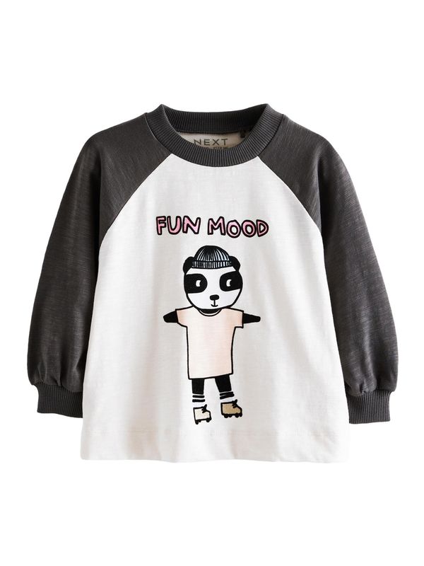 Next Next Majica  antracit siva / bijela