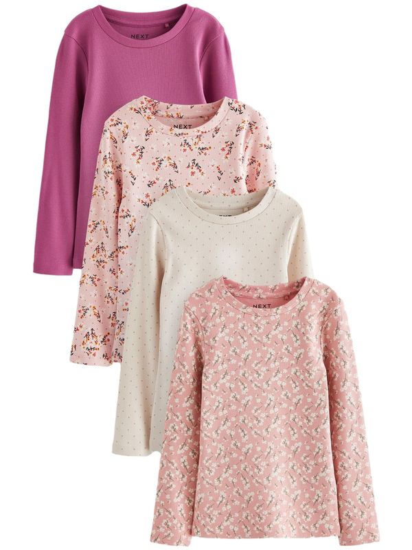 Next Next Majica  bež / svijetloroza / tamno roza