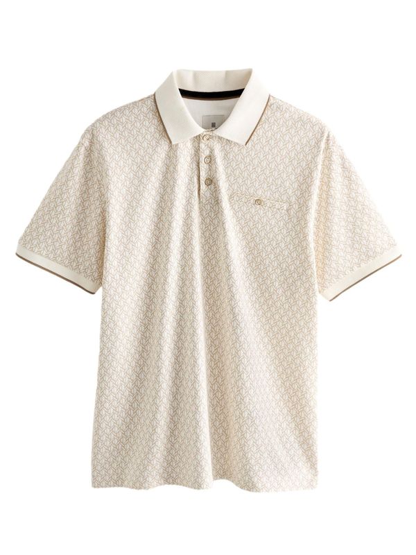 Next Next Majica  bež / zlatna / bijela