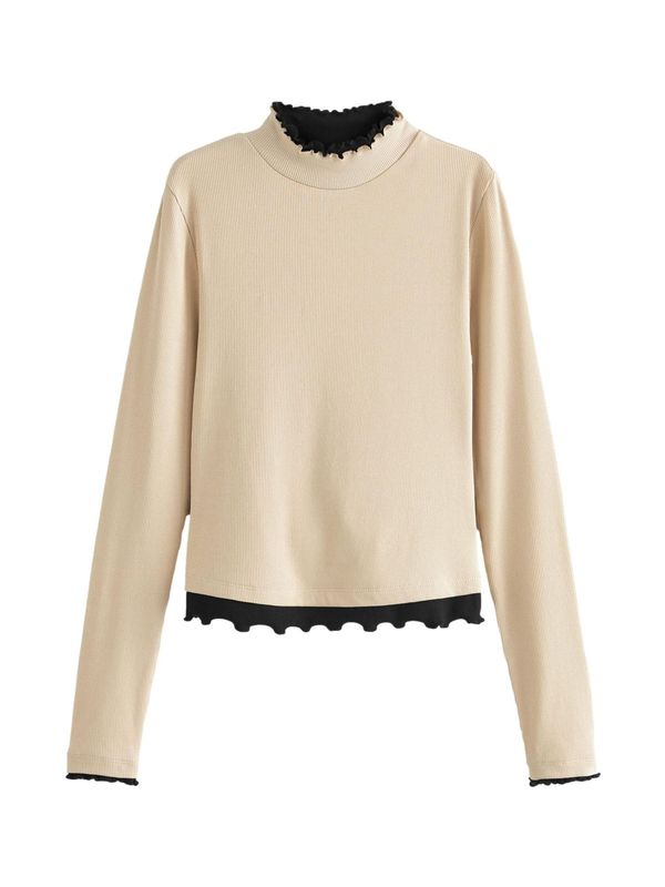 Next Next Majica  boja pijeska / crna