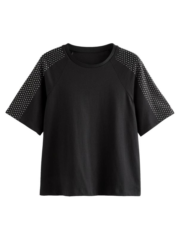 Next Next Majica  crna / srebro