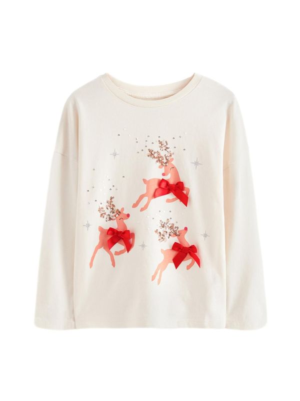 Next Next Majica  ecru/prljavo bijela / losos / vatreno crvena / srebro