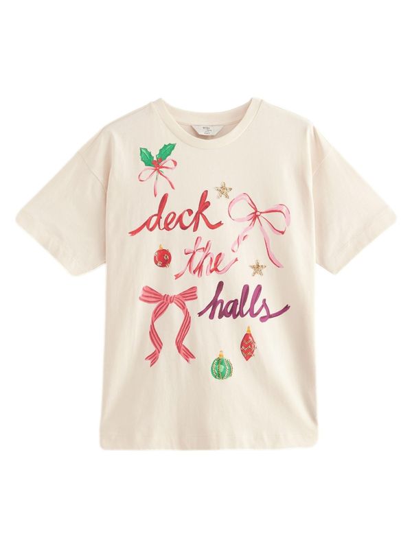 Next Next Majica  ecru/prljavo bijela / zelena / roza