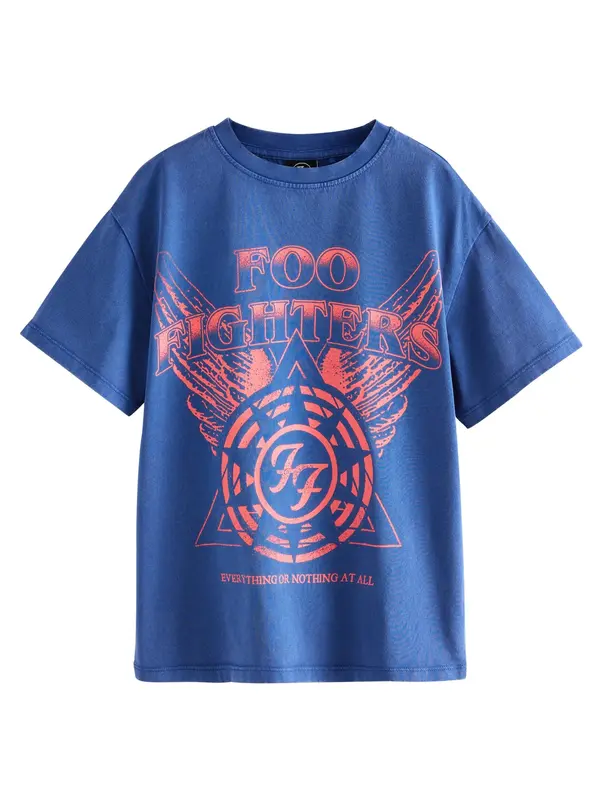 Next Next Majica 'Foo-Fighters'  kraljevsko plava / svijetlocrvena