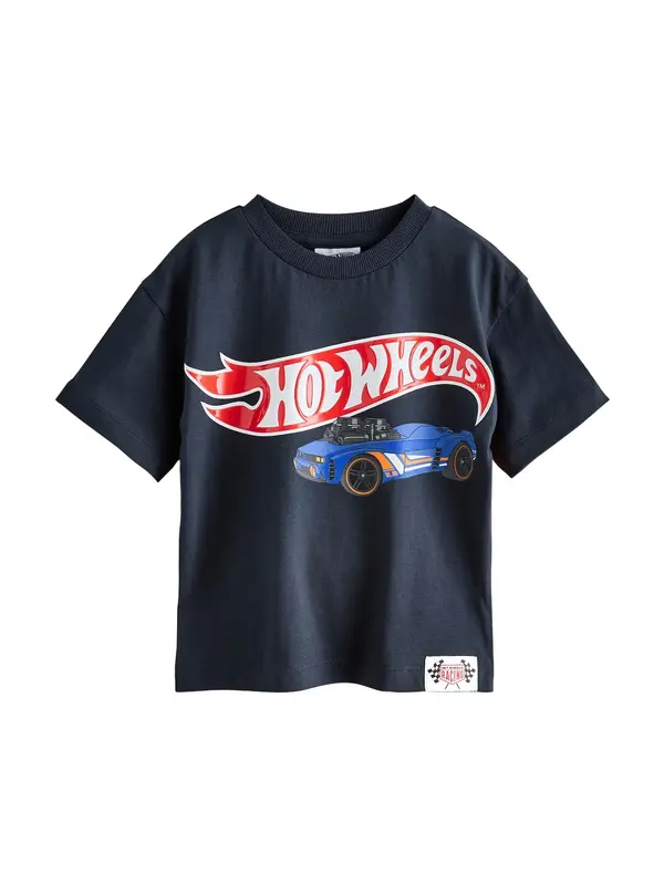Next Next Majica 'Hot Wheels'  plava / mornarsko plava / zelena / narančasta / crvena / bijela