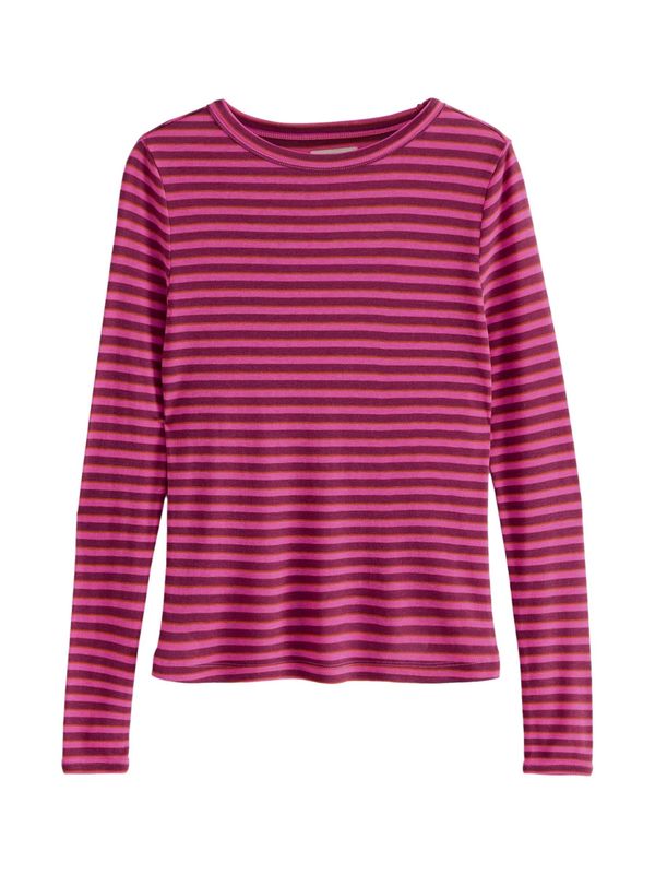 Next Next Majica  hrđavo crvena / boja vina / crvena ljubičasta