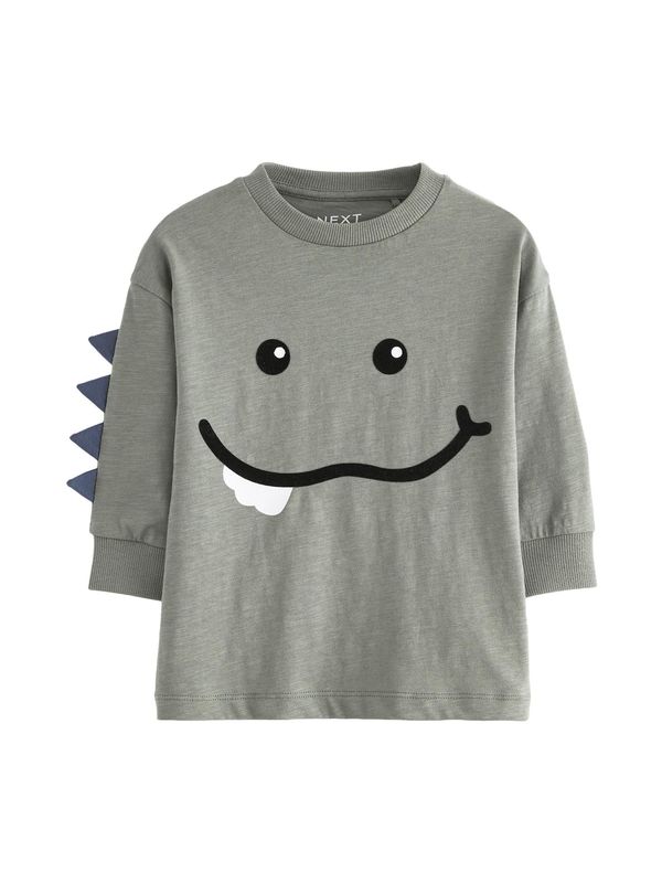 Next Next Majica  kaki / crna / bijela