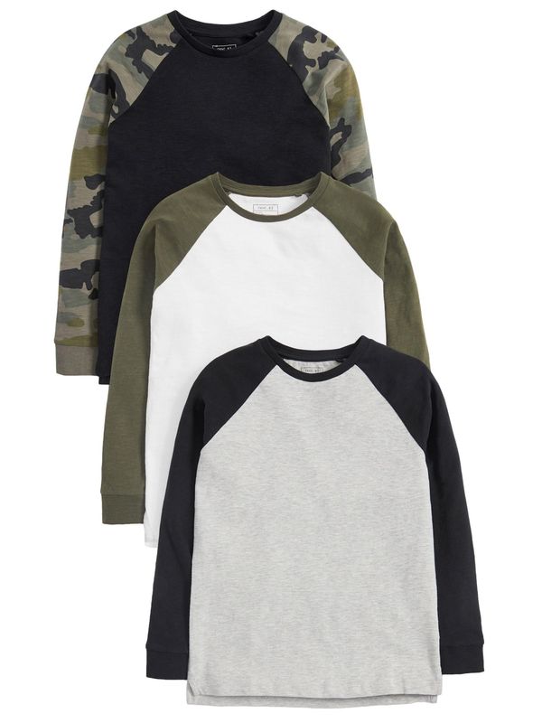 Next Next Majica  kaki / crna / bijela