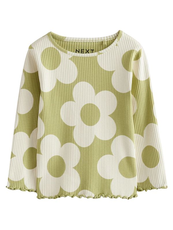 Next Next Majica  kivi zelena / bijela