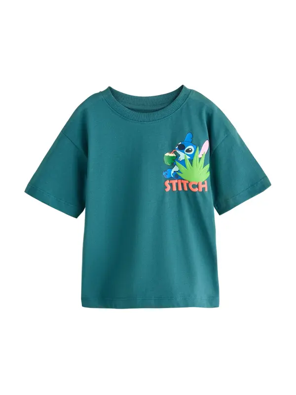 Next Next Majica 'Lilo & Stitch'  plava / petrol / svijetlozelena / svijetlocrvena