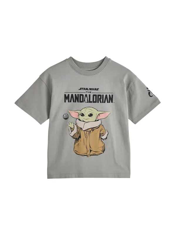Next Next Majica 'Mandalorian'  moka smeđa / siva / maslinasta / crna