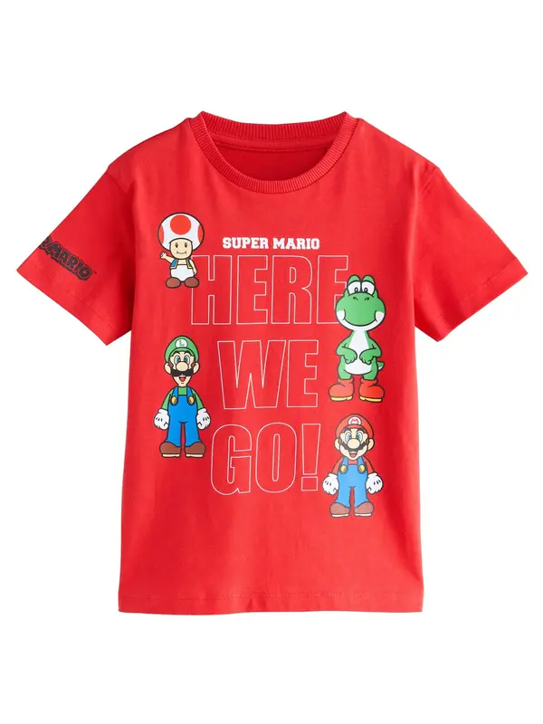 Next Next Majica 'Mario Gaming'  kraljevsko plava / zelena / klasično crvena / bijela