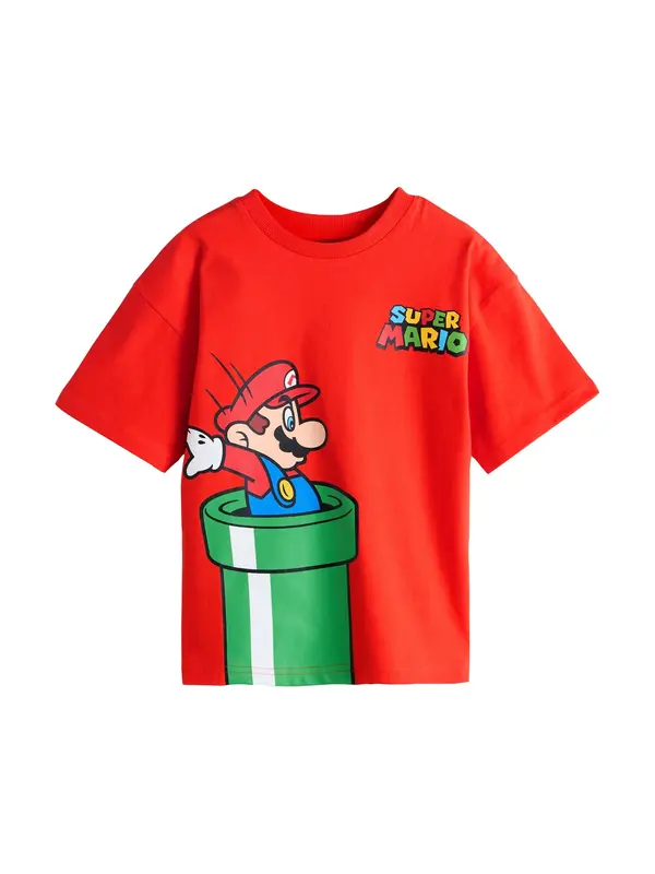 Next Next Majica 'Mario Gaming'  nude / plava / zelena / crvena