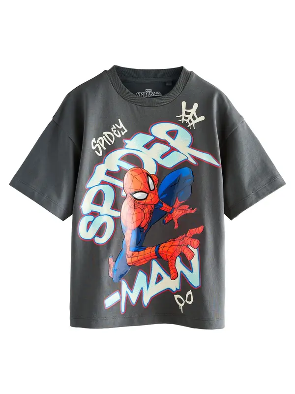 Next Next Majica 'Marvel Superhero'  kobalt plava / tamo siva / crvena / crna