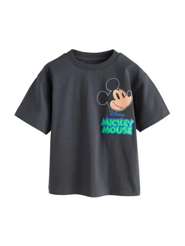 Next Next Majica 'Mickey Mouse'  bež / azur / tamo siva / žad