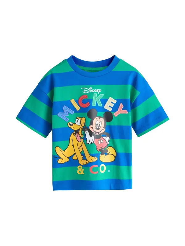 Next Next Majica 'Mickey Mouse'  kraljevsko plava / zelena / crvena / crna