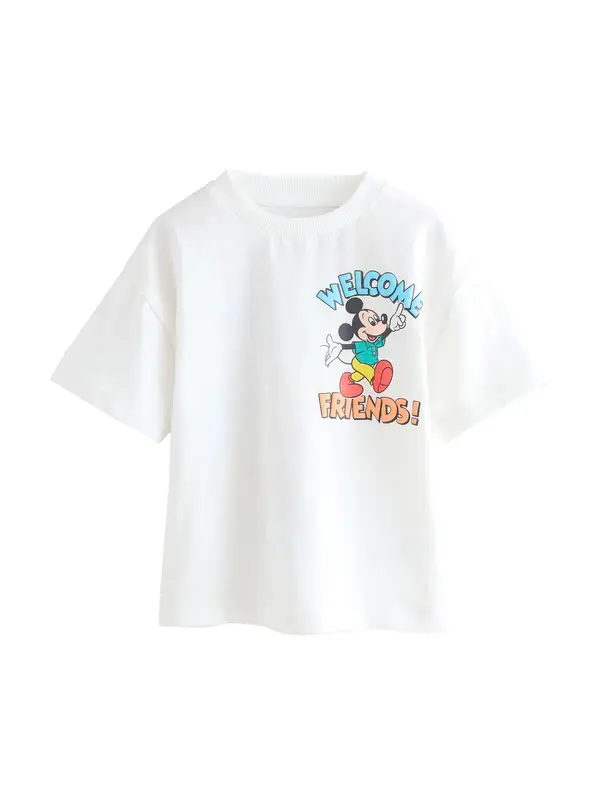 Next Next Majica 'Mickey Mouse'  svijetloplava / zelena / crvena / bijela