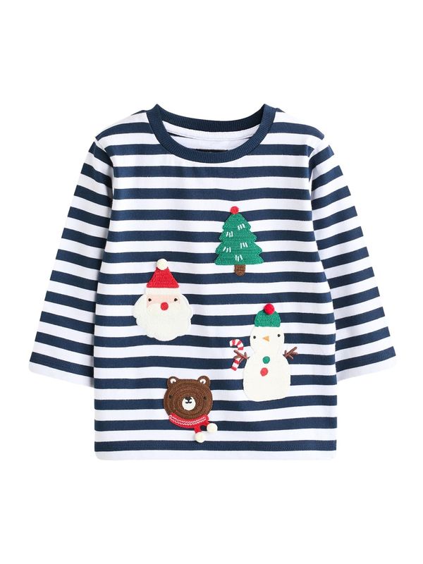 Next Next Majica  mornarsko plava / smeđa / zelena / crvena / bijela