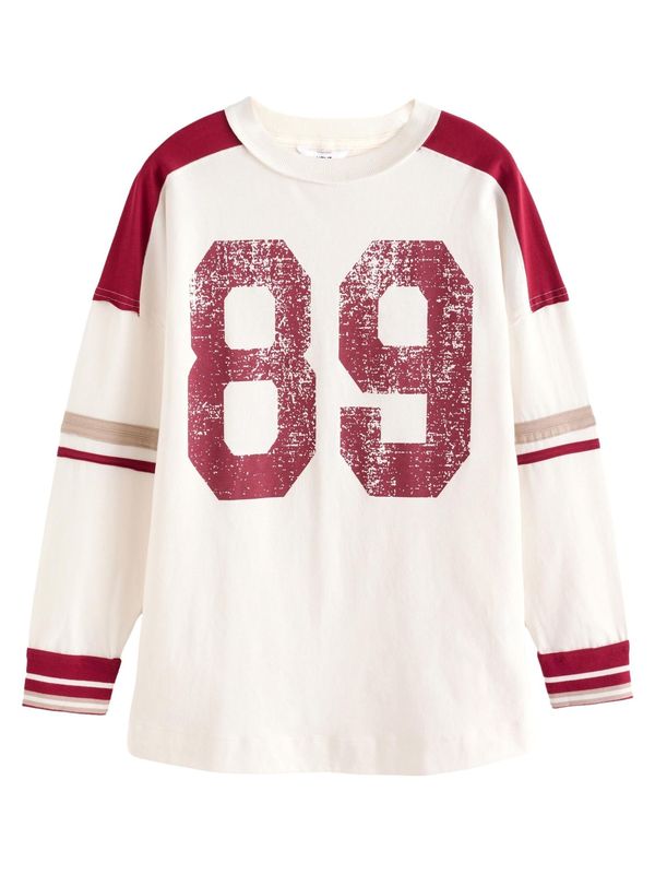 Next Next Majica  nude / ecru/prljavo bijela / crvena melange