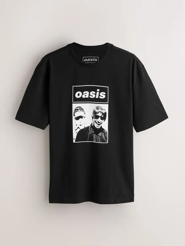 Next Next Majica 'Oasis'  crna / bijela