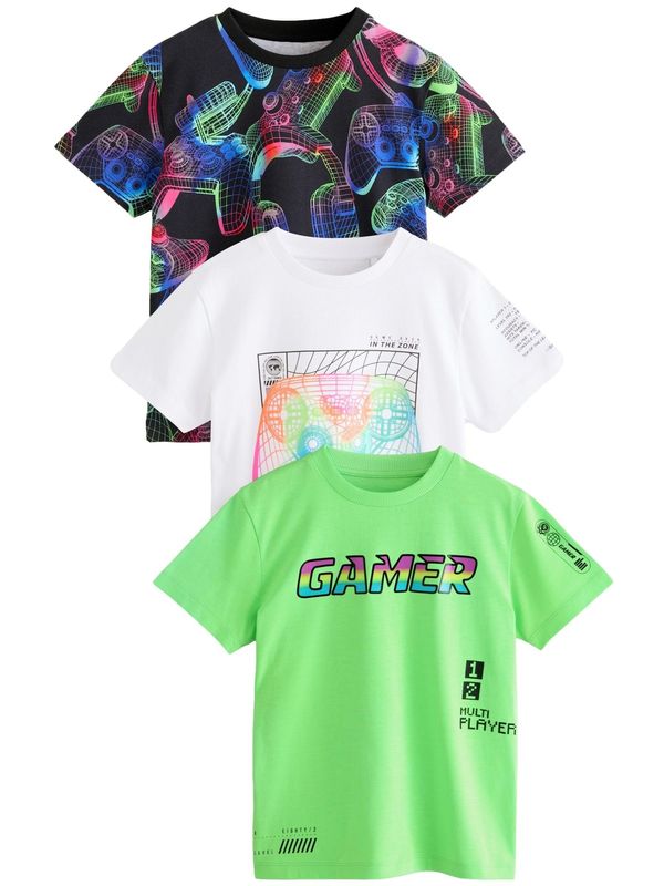 Next Next Majica  plava / zelena / miks boja / bijela