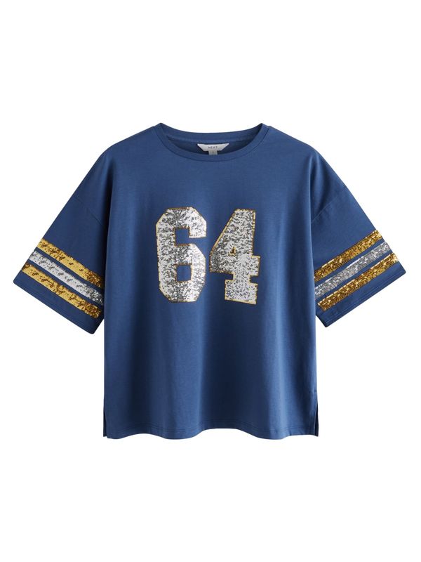 Next Next Majica  plava / zlatna / srebro