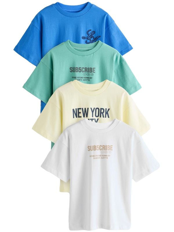 Next Next Majica  plava / žuta / zelena / crna / bijela